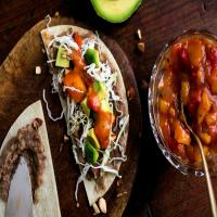 Tostadas With Beans, Cabbage and Avocado image
