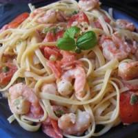 Shrimp Linguine with Tomatoes image