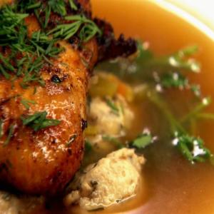 Chicken Soup With Ground Chicken Meatballs_image