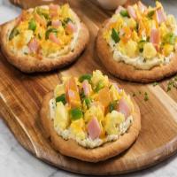 Personal Canadian Bacon Breakfast Pizzas image