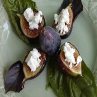 Grilled Figs Topped with Feta Cheese image