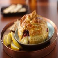Brie in Puff Pastry with Cranberry Sauce image