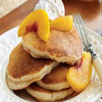 Peach Buttermilk Pancakes_image