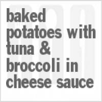 Baked Potatoes With Tuna & Broccoli In Cheese Sauce_image