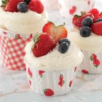 Berry-Topped White Cupcakes image