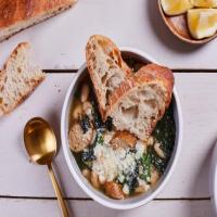 Kale, Cannellini Bean and Chicken Sausage Soup image
