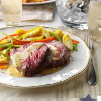 Beef Tenderloin with Sauteed Vegetables image