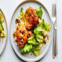Skillet Hot Honey Chicken With Hearty Greens image