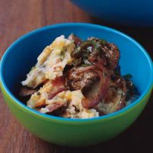 Mashed Super Skins with Steak-and-Pepper Hash_image