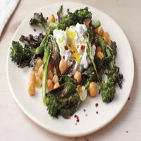 Crispy Broccoli Rabe, Chickpea, and Fresh Ricotta Salad image