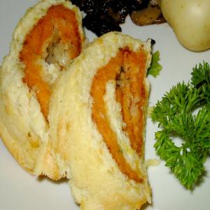 Sweet Potato and Leek Roulade image