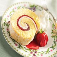 Berries and Cream Cake Roll image