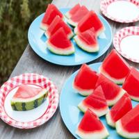 Sour Watermelon Jell-O Shots in a Watermelon Rind image
