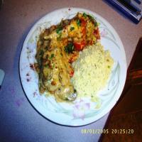 Chicken With a Creamy Vegetable Sauce_image