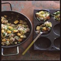 Cornbread Stuffing Muffins with Ham and Sage_image