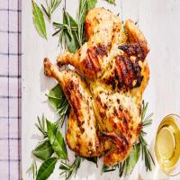 Grilled Spatchcock Chicken with Dijon and Rosemary image