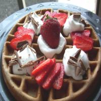 Chocolate Strawberry Waffles image