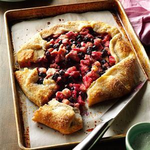 Blueberry Rhubarb Country Tart Recipe_image