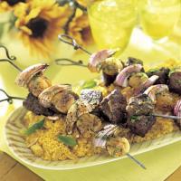 Moroccan Lamb Kebabs with Golden Couscous image