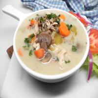 Instant Pot® Chicken and Wild Rice Soup image