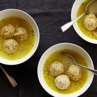 Stuffed Matzo Ball Soup with Chicken and Apples image