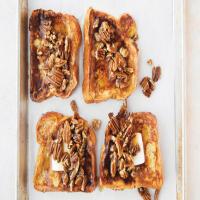 Buttered-Pecan French Toast with Bourbon Maple Syrup image