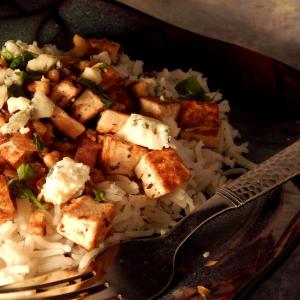 Tofu, Red Onions, Walnuts, and Blue Cheese_image