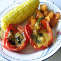 Grilled Peppers With Cheese_image