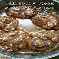 Salisbury Steak in Mushroom Onion Gravy_image