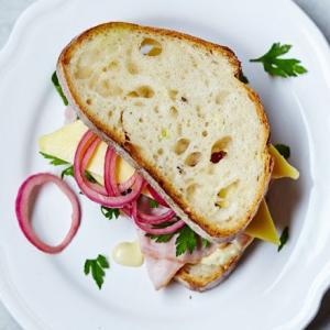 Ham, cheese & homemade pickle bloomer image
