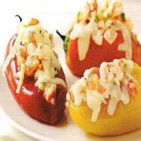 Garlic Shrimp Stuffed Sweet Mini Peppers au Gratin image