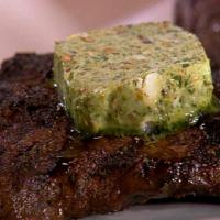 Grilled Flat Iron Steak with Pistachio Pesto Butter image