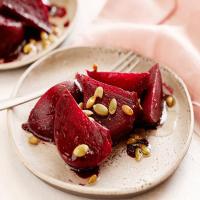 Marinated Beets with Pomegranate Molasses and Toasted Pepitas_image