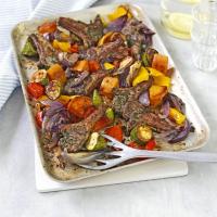 Herbed lamb cutlets with roasted vegetables image