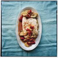 Oil-Poached Halibut with Tomatoes and Fennel image