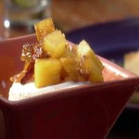 Rum-Roasted Pineapple and Sugared Pecans with Vanilla Bean Ice Cream_image