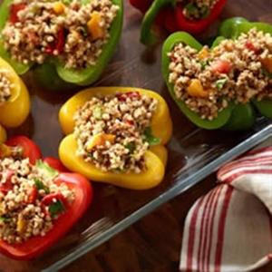 Stuffed Peppers with Ancient Grains and Roasted Peppers_image
