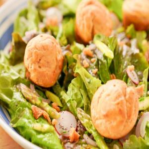 Passover Popover Salad with Honey Poppyseed Dressing image