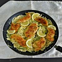 Crispy Parmesan Chicken with Creamy Lemon Pasta_image