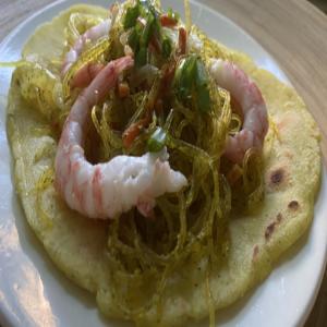 Crispy Golden Rice Tortillas With Shrimps Recipe by Tasty_image