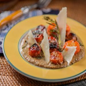 Roasted Carrots with Caramelized Walnut Crema and Pecorino_image