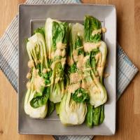 Microwave Baby Bok Choy with Miso Sauce_image
