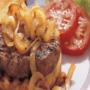 Grilled Hamburger Steaks with Roasted Onions Recipe - (4.6/5)_image