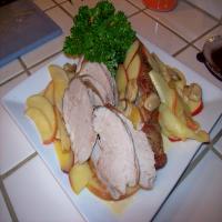 Pork Loin With Apples and Mushrooms_image