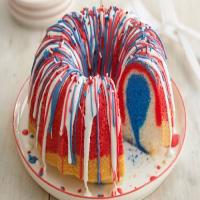 Firecracker Red, White and Blue Cake_image