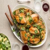 Roasted Chicken with Lemon, Ramps, and Green Olives image