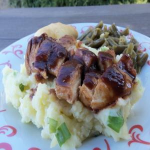 Balsamic Glazed Chicken With Spring Onion Mash image