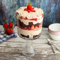 Strawberry and Chocolate Brownie Trifle image