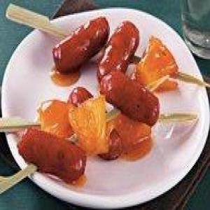 Slow Cooker Pineapple Glazed Cocktail Sausages_image