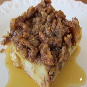 Baked Praline French Toast Casserole with Maple Syrup_image